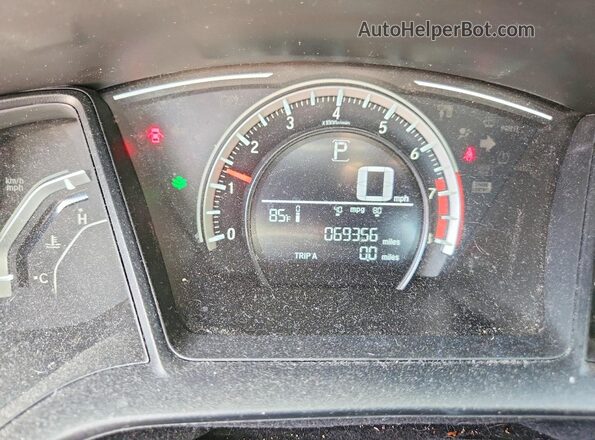 2HGFC4B06JH306043 2018 HONDA CIVIC Red Widok zestawu wskaźników