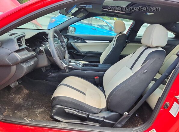 2HGFC4B06JH306043 2018 HONDA CIVIC Red Widok wnętrza z przodu