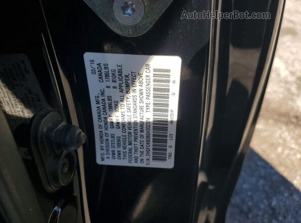 2HGFC4B08GH302374 2016 HONDA CIVIC Black Engine compartment view
