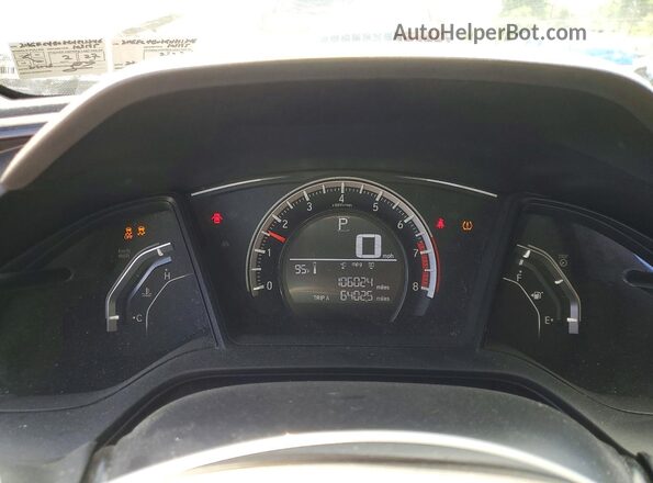 2HGFC4B08GH313746 2016 HONDA CIVIC White Instrument cluster view