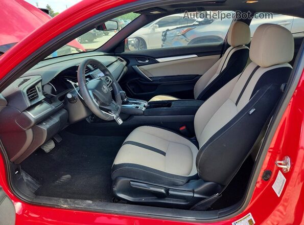 2HGFC4B09JH303671 2018 HONDA CIVIC Red Widok wnętrza z przodu