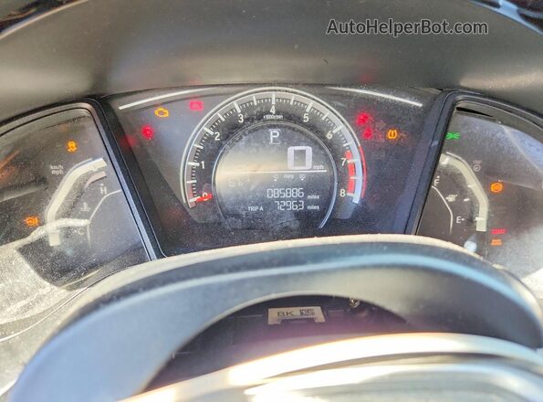 2HGFC4B0XGH314557 2016 HONDA CIVIC Black Вид щитка приладів