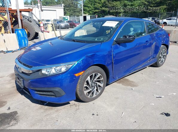 2HGFC4B52JH306813 2018 HONDA CIVIC Blue Przód lewy