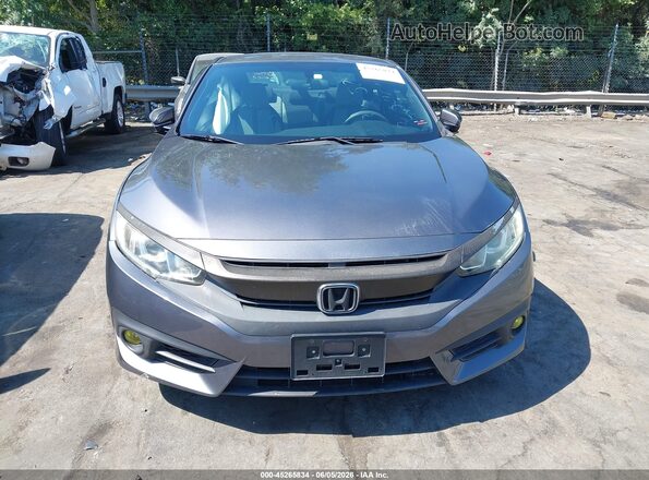 2HGFC4B53HH300450 2017 HONDA CIVIC Gray Instrument cluster view