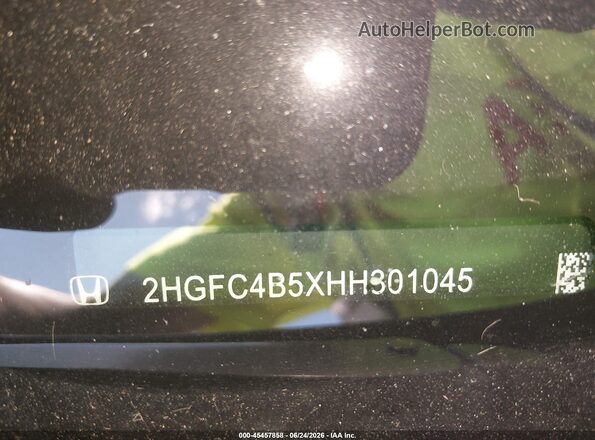 2HGFC4B5XHH301045 2017 HONDA CIVIC Черный 