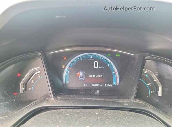 2HGFC4B60JH400293 2018 HONDA CIVIC White Instrument cluster view