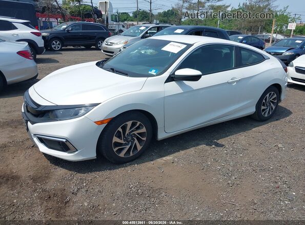 2HGFC4B63KH310475 2019 HONDA CIVIC White წინა მარცხენა ხედი სამი მეოთხედიდან