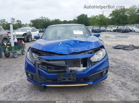 2HGFC4B85KH309023 2019 HONDA CIVIC Blue Widok zestawu wskaźników