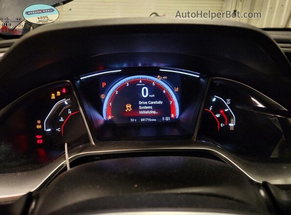 2HGFC4B89KH301684 2019 HONDA CIVIC Gray Widok zestawu wskaźników