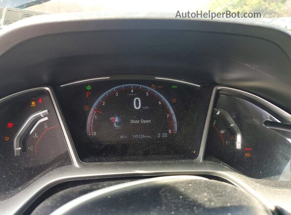 2HGFC4B89KH303936 2019 HONDA CIVIC Black Widok zestawu wskaźników