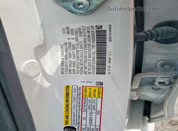 2HGFE1E53RH471401 2024 HONDA CIVIC White VIN sticker view