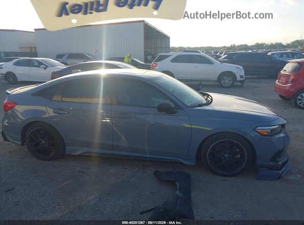 2HGFE1E55NH471135 2022 HONDA CIVIC Gray Вид ззаду
