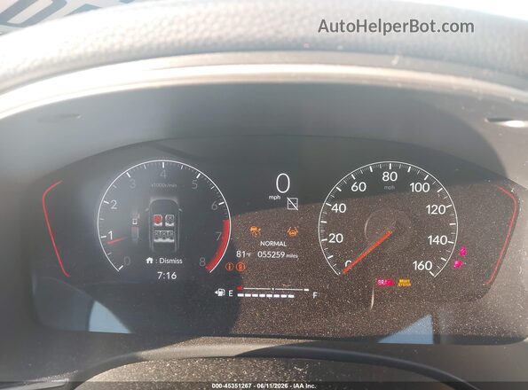 2HGFE1E55NH471135 2022 HONDA CIVIC Gray Вид спереду