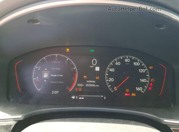 2HGFE1E57NH474084 2022 HONDA CIVIC Серый Вид щитка приборов