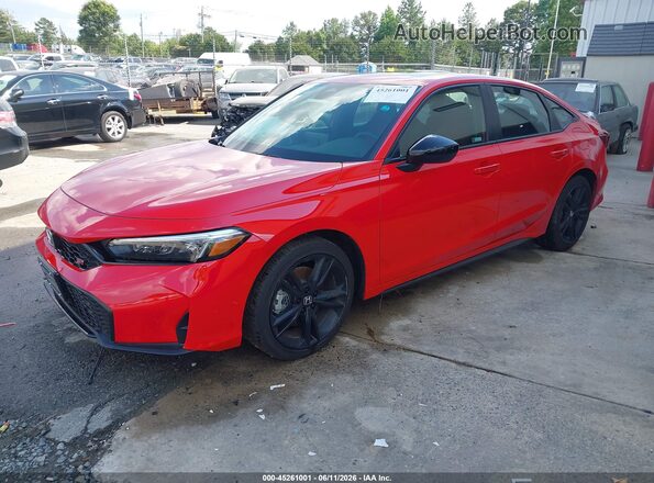 2HGFE1E57TH476222 2026 HONDA CIVIC Red წინა მარცხენა ხედი სამი მეოთხედიდან