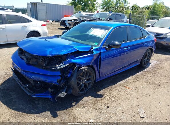 2HGFE1E58NH472697 2022 HONDA CIVIC SI Синий Передняя левая четверть