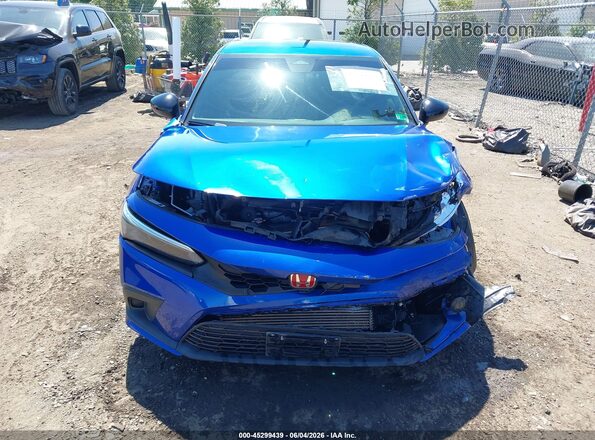 2HGFE1E58NH472697 2022 HONDA CIVIC SI Синий Вид задней части салона