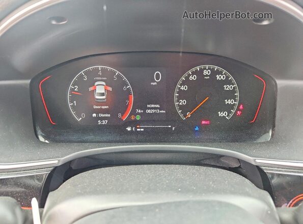 2HGFE1E58NH477673 2022 HONDA CIVIC Black Instrument cluster view