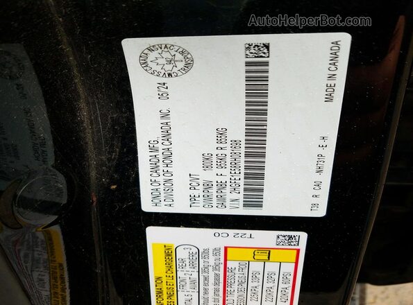 2HGFE1E58RH081698 2024 HONDA CIVIC Black Vista del compartimento del motor