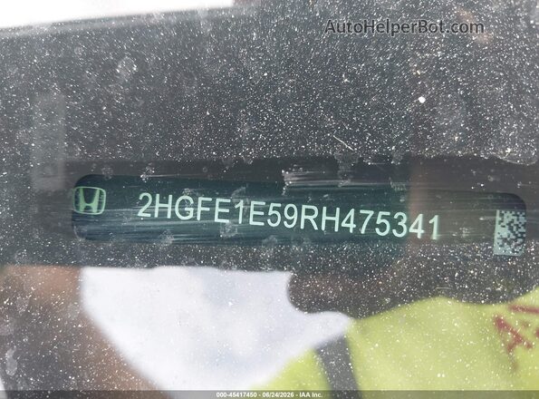 2HGFE1E59RH475341 2024 HONDA CIVIC Black 