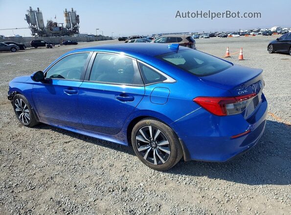 2HGFE1F70NH303838 2022 HONDA CIVIC Blue Rear left