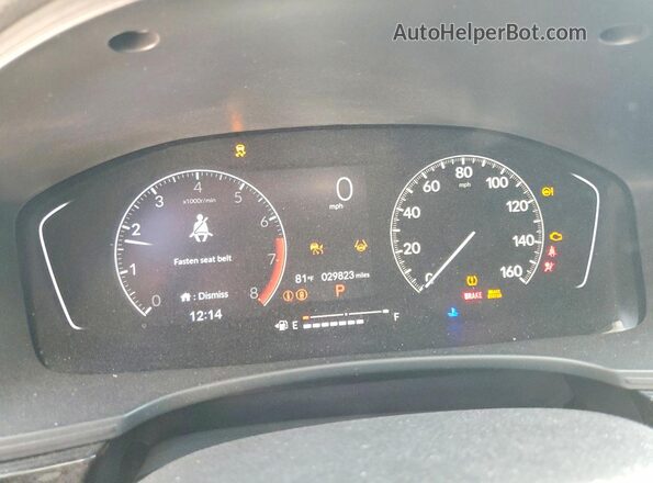 2HGFE1F70PH324448 2023 HONDA CIVIC Black ხელსაწყოთა პანელის ხედი