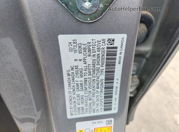 2HGFE1F70RH326476 2024 HONDA CIVIC Silver Engine compartment view