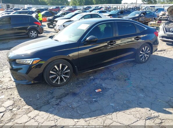 2HGFE1F73NH320858 2022 HONDA CIVIC Black Առջևի ձախ երեք քառորդ տեսարան