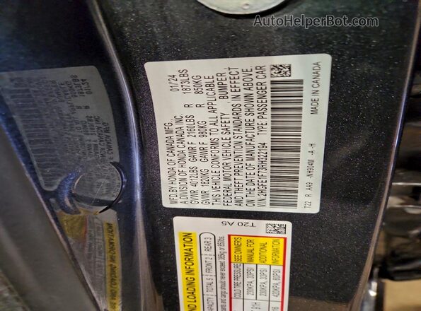 2HGFE1F73RH322194 2024 HONDA CIVIC Gray 