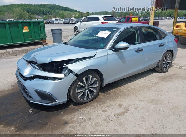 2HGFE1F75NH314057 2022 HONDA CIVIC Light Blue Передняя левая четверть