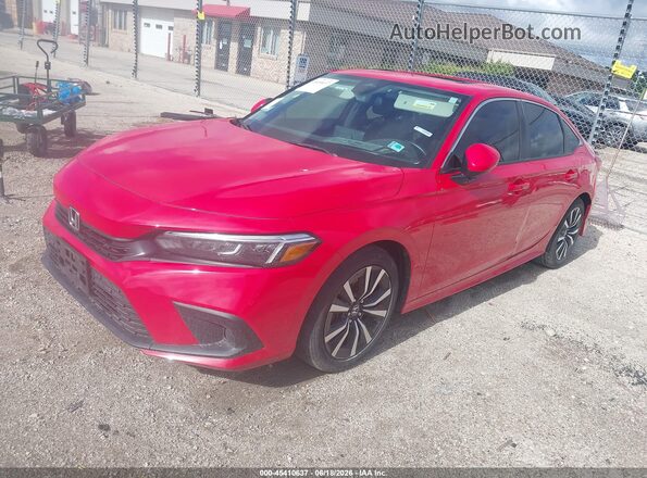 2HGFE1F76PH307816 2023 HONDA CIVIC Red Առջևի ձախ երեք քառորդ տեսարան