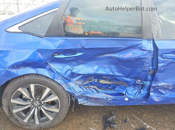 2HGFE1F77NH307224 2022 HONDA CIVIC Blue უკანა სავარძლების ხედი