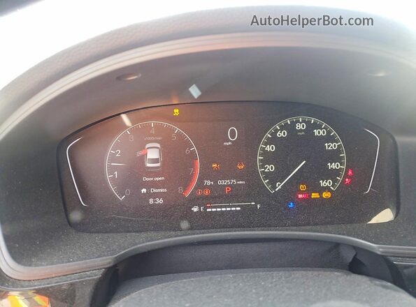 2HGFE1F77NH307224 2022 HONDA CIVIC Blue ხელსაწყოთა პანელის ხედი