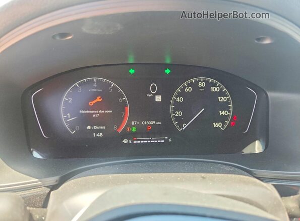 2HGFE1F78RH314494 2024 HONDA CIVIC Blue Vista del cuadro de instrumentos