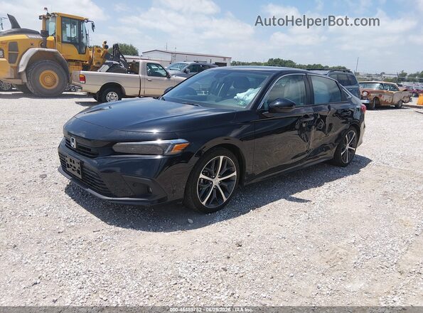 2HGFE1F93NH319288 2022 HONDA CIVIC Black წინა მარცხენა ხედი სამი მეოთხედიდან