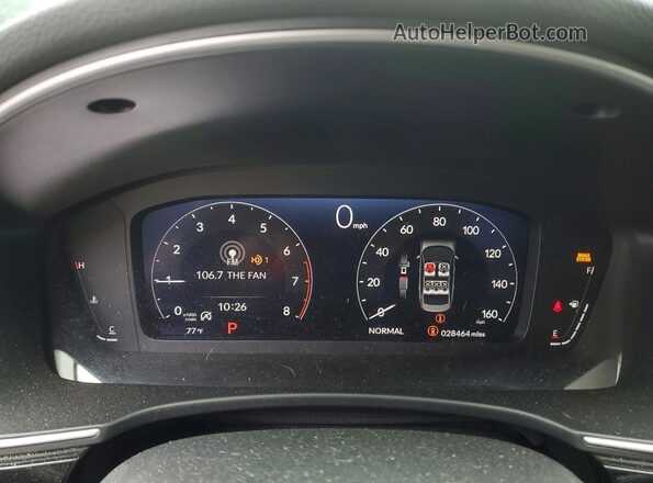 2HGFE1F94PH317665 2023 HONDA CIVIC Blue Вид щитка приладів