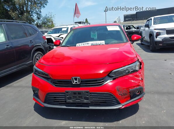 2HGFE1F94PH323465 2023 HONDA CIVIC Red Widok zestawu wskaźników