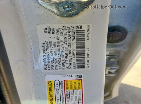 2HGFE1F96NH327997 2022 HONDA CIVIC White 