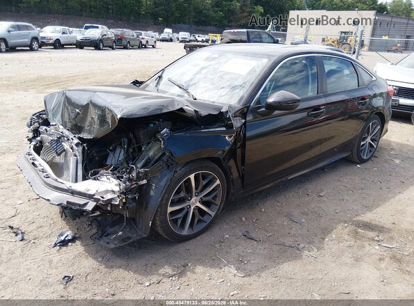 2HGFE1F98NH316385 2022 HONDA CIVIC Black წინა მარცხენა ხედი სამი მეოთხედიდან