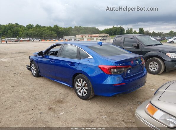 2HGFE2F21NH528490 2022 HONDA CIVIC Blue Задня ліва чверть