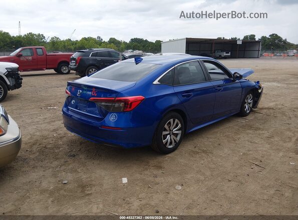 2HGFE2F21NH528490 2022 HONDA CIVIC Blue Задня права чверть