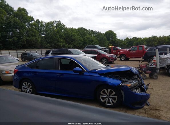 2HGFE2F21NH528490 2022 HONDA CIVIC Blue Вид задньої частини салону