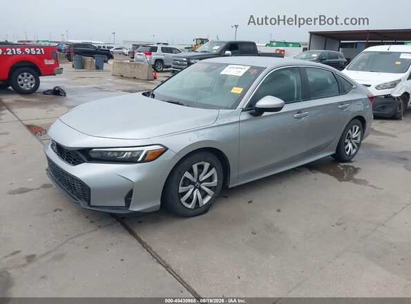 2HGFE2F21SH521986 2025 HONDA CIVIC Silver Առջևի ձախ երեք քառորդ տեսարան