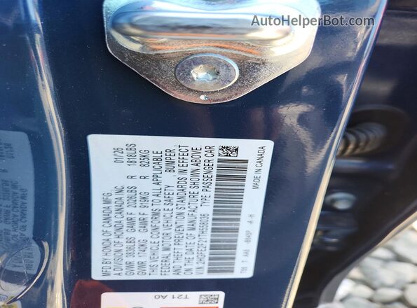 2HGFE2F21TH558036 2026 HONDA CIVIC Blue 