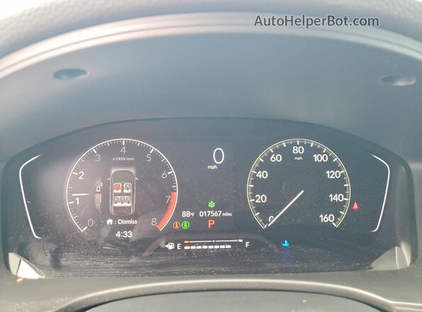 2HGFE2F24RH537142 2024 HONDA CIVIC Silver Widok zestawu wskaźników