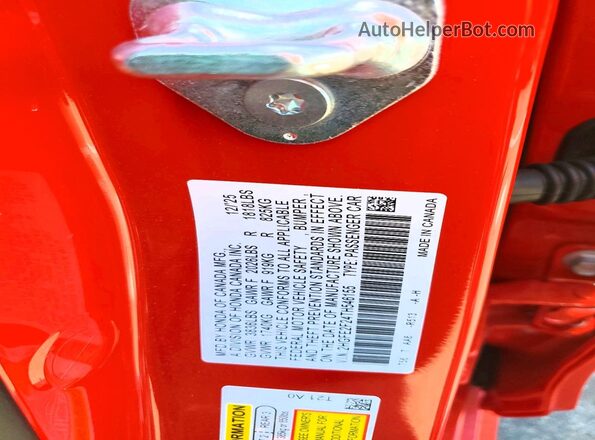 2HGFE2F24TH546155 2026 HONDA CIVIC Red 