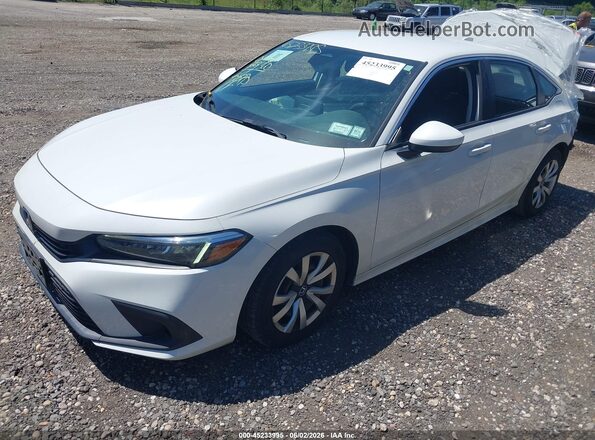 2HGFE2F25NH520179 2022 HONDA CIVIC White წინა მარცხენა ხედი სამი მეოთხედიდან