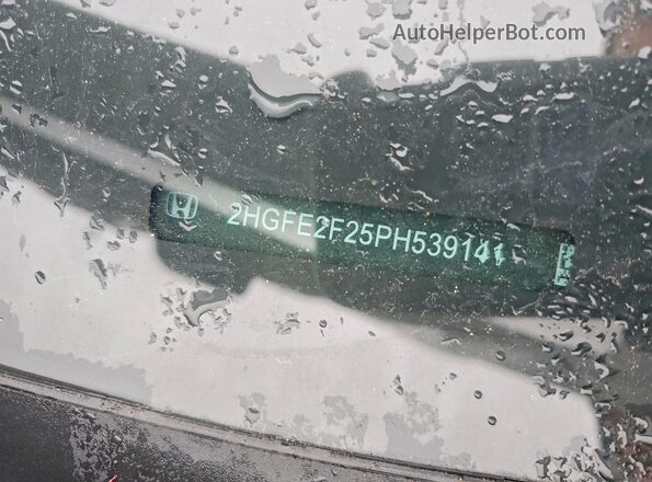 2HGFE2F25PH539141 2023 HONDA CIVIC Белый Вид наклейки с VIN-кодом