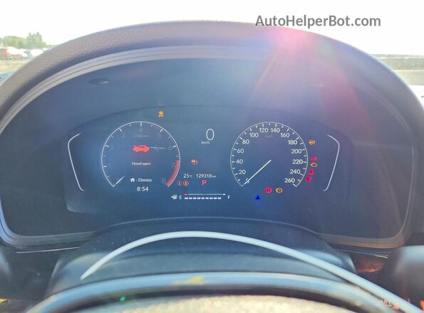2HGFE2F26NH115318 2022 HONDA CIVIC White Instrument cluster view