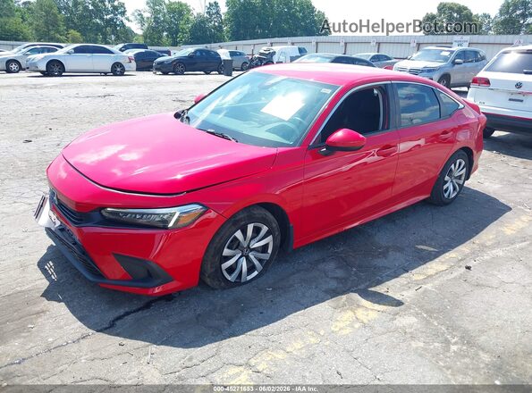 2HGFE2F27NH508910 2022 HONDA CIVIC Red Առջևի ձախ երեք քառորդ տեսարան